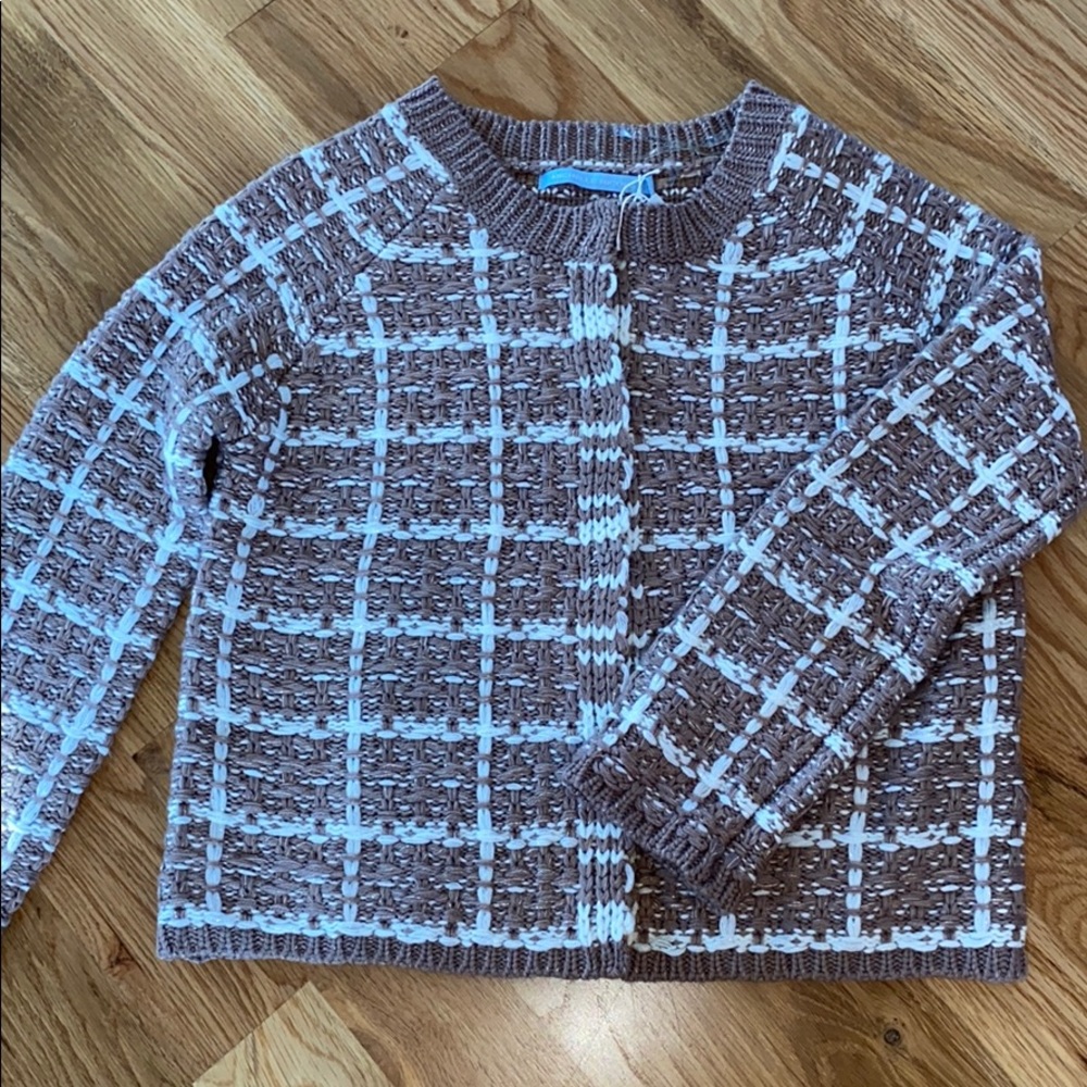 NWT Michelle Nicole Basketweave Knit Cardigan S